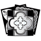 7" X 7" Black White And Gray Mosaic Peel And Stick Removable Tiles - Homeroots - Flyclothing LLC