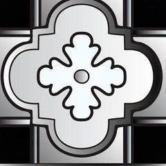 7" X 7" Black White And Gray Mosaic Peel And Stick Removable Tiles - Homeroots