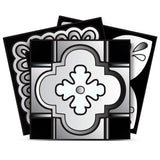 8" X 8" Black White And Gray Mosaic Peel And Stick Removable Tiles - Homeroots - Flyclothing LLC