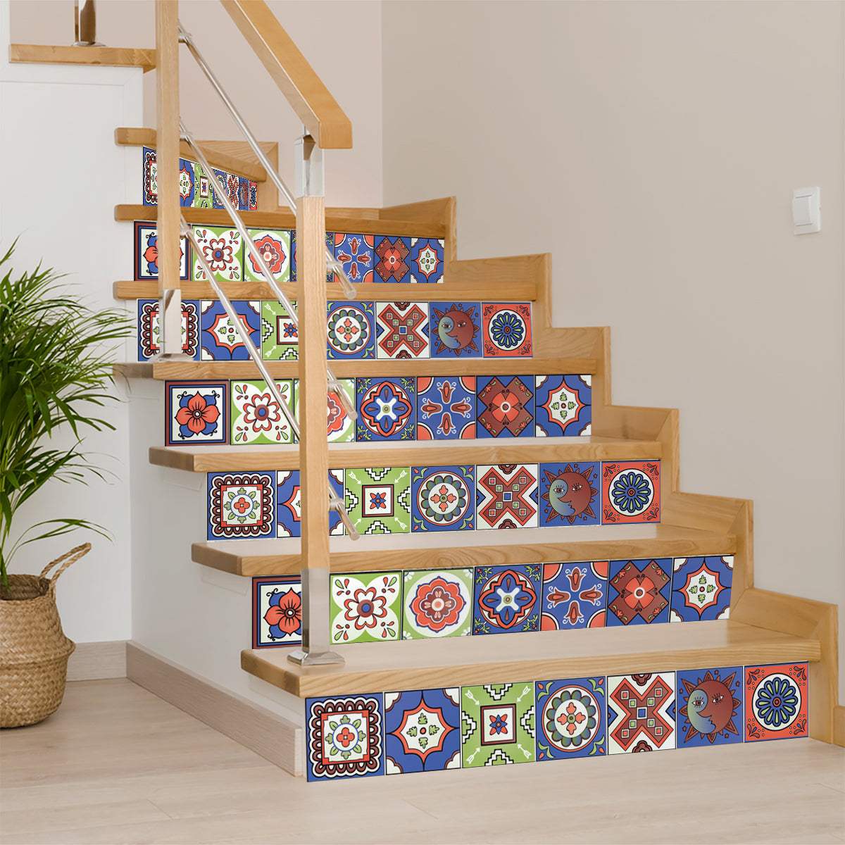 5" X 5" Mediterra Terra Cotta Mosaic Peel And Stick Removable Tiles - Homeroots - Flyclothing LLC