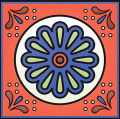 7" X 7" Mediterra Terra Cotta Mosaic Peel And Stick Removable Tiles - Homeroots