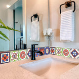 7" X 7" Mediterra Terra Cotta Mosaic Peel And Stick Removable Tiles - Homeroots - Flyclothing LLC