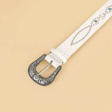 PU Leather Rhinestone Belt - Trendsi - Flyclothing LLC