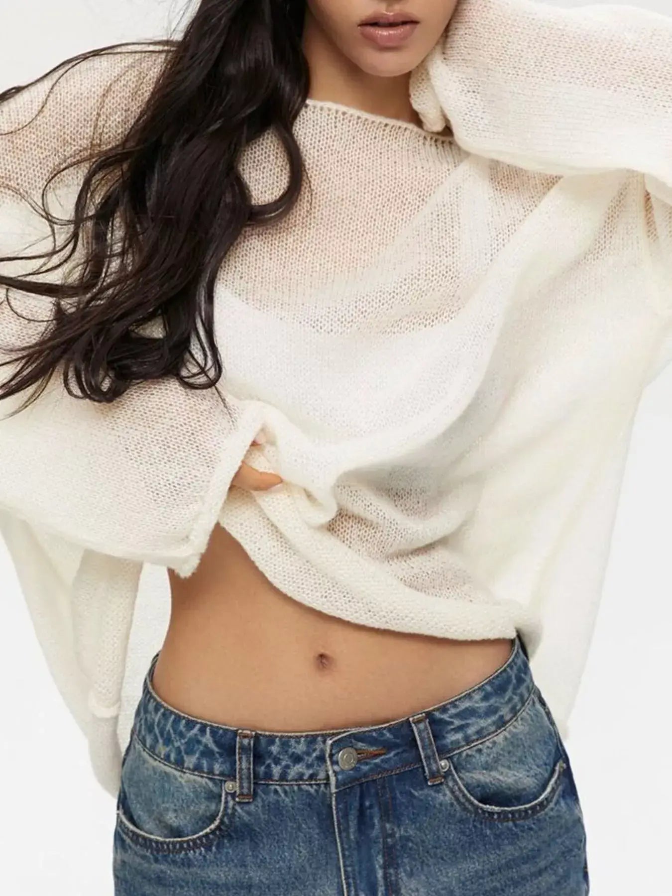 Boat Neck Dropped Shoulder Sweater - Trendsi - Flyclothing LLC