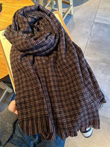 Plaid Warm Scarf - Trendsi - Flyclothing LLC