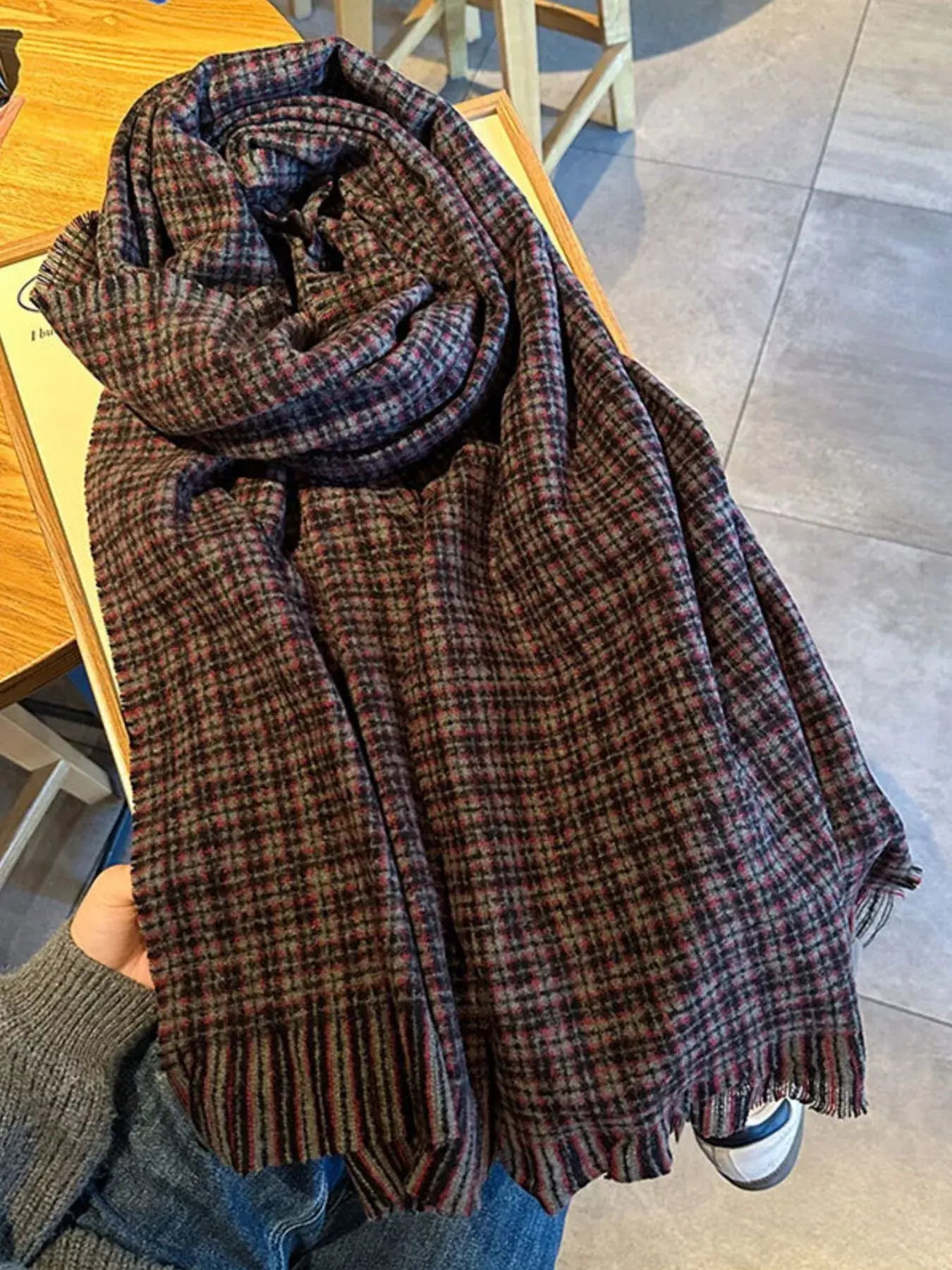 Plaid Warm Scarf - Trendsi - Flyclothing LLC