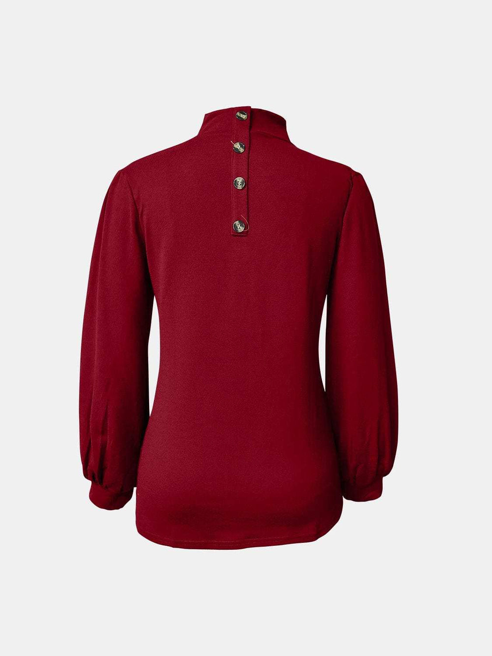 Full Size Mock Neck Long Sleeve T-Shirt - Trendsi - Flyclothing LLC