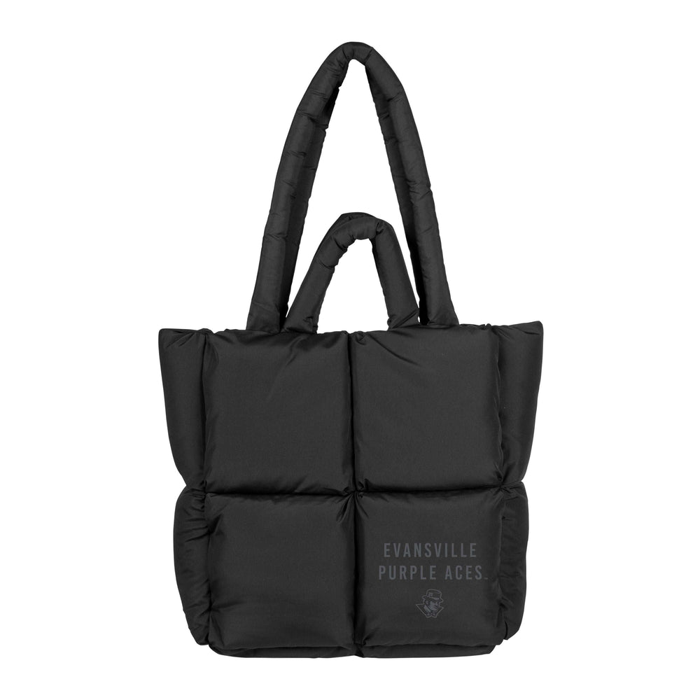 Evansville Black Puff Tote - Logo Brands - Flyclothing LLC