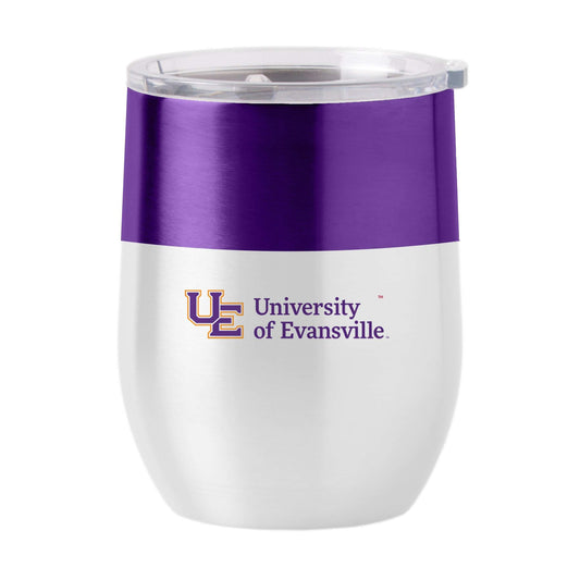 Evansville 16oz Colorblock Stainless Curved Beverage - Logo Brands - Flyclothing LLC