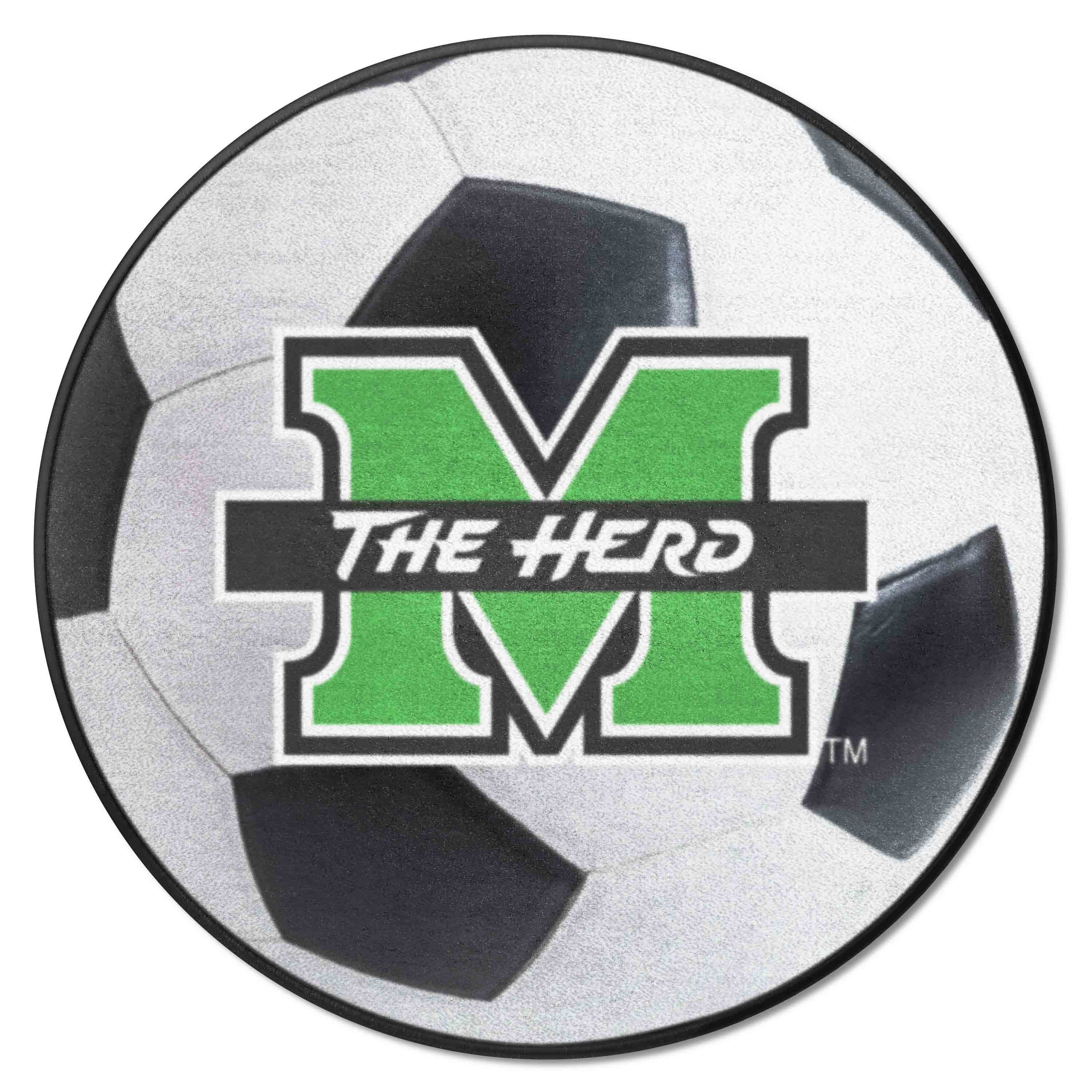 Marshall Thundering Herd Soccer Ball Rug - 27in. Diameter - Marshall