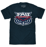 Florida Atlantic University Owls T-Shirt - Denim Blue Heather