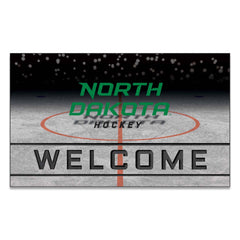 North Dakota Fighting Hawks Rubber Door Mat - 18in. x 30in. - North Dakota