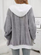 Cozy Fleece Zip-Up Outerwear - Trendsi - Flyclothing LLC