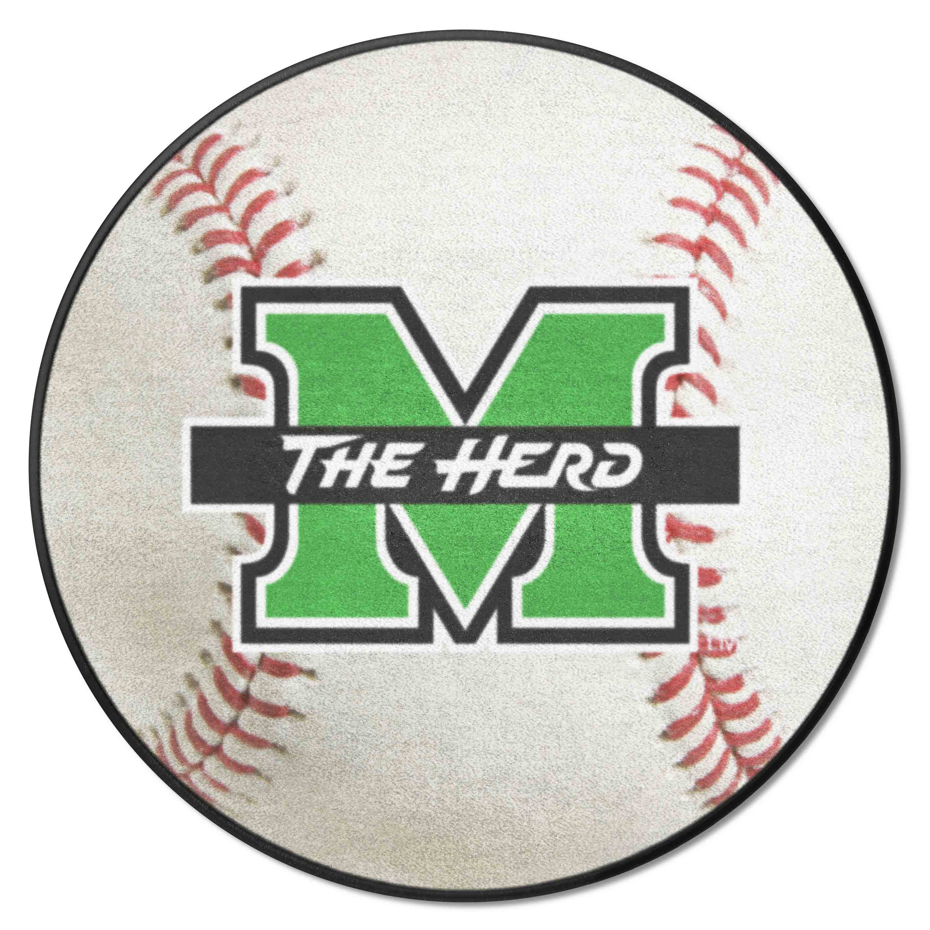 Marshall Thundering Herd Baseball Rug - 27in. Diameter - Marshall