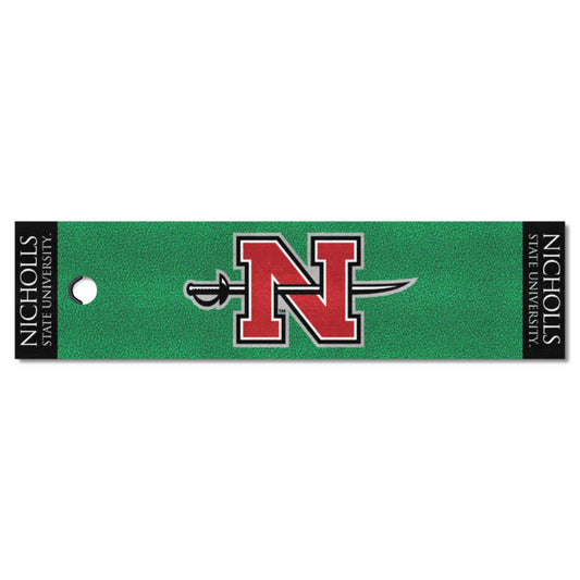 Nicholls State Colonels Putting Green Mat - 1.5ft. x 6ft. - Nicholls State - Flyclothing LLC