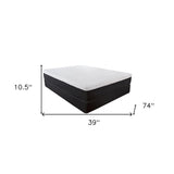 10.5" Lux Gel Infused Memory Foam And High Density Foam Mattress Twin - Homeroots