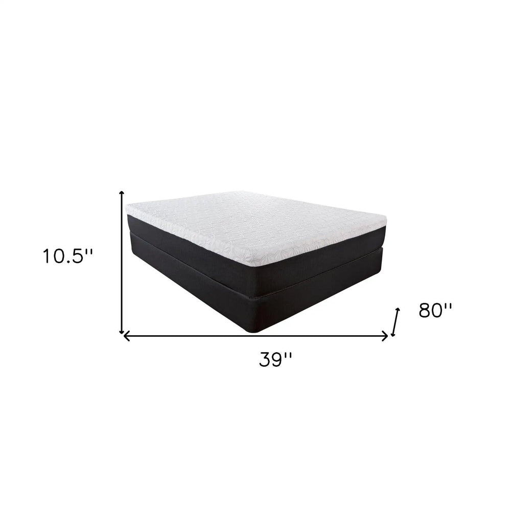 10.5" Lux Gel Infused Memory Foam And High Density Foam Mattress Twin Xl - Homeroots