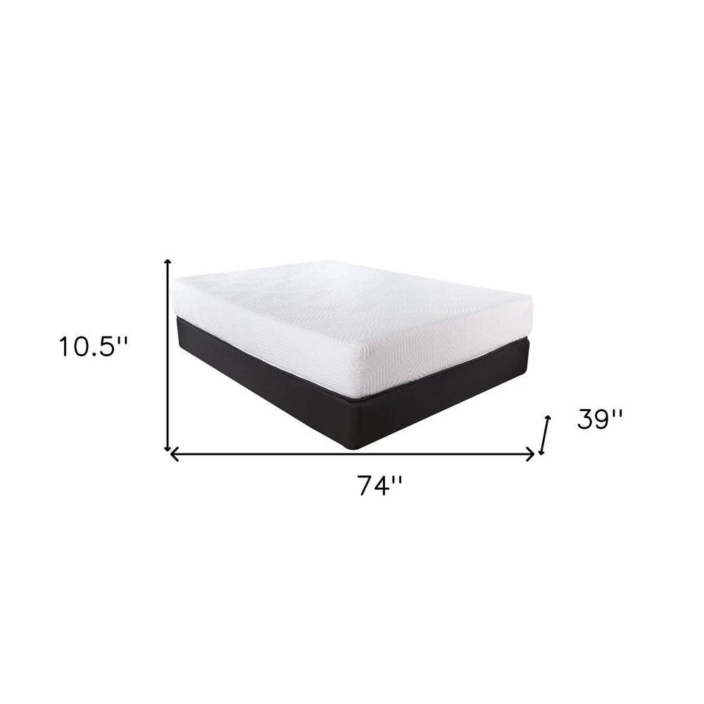 10.5" Hybrid Lux Memory Foam And Wrapped Coil Mattress Twin - Homeroots