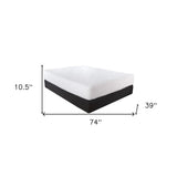 10.5" Hybrid Lux Memory Foam And Wrapped Coil Mattress Twin - Homeroots