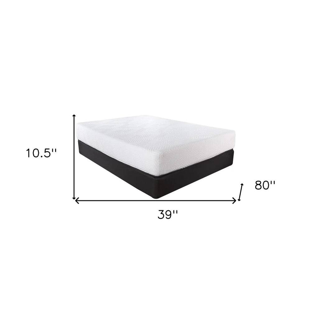 10.5" Hybrid Lux Memory Foam And Wrapped Coil Mattress Twin Xl - Homeroots