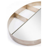 34" Bronze Oval Steel Framed Accent Mirror - Homeroots - Flyclothing LLC