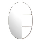 34" Bronze Oval Steel Framed Accent Mirror - Homeroots
