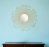 35" Gold Round Accent Mirror - Homeroots - Flyclothing LLC