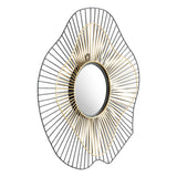 22" Black Abstract Metal Framed Accent Mirror - Homeroots - Flyclothing LLC