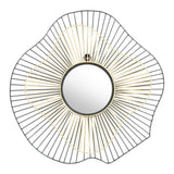 22" Black Abstract Metal Framed Accent Mirror - Homeroots - Flyclothing LLC