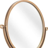 Gold Round Wall Mount Mirror - Homeroots