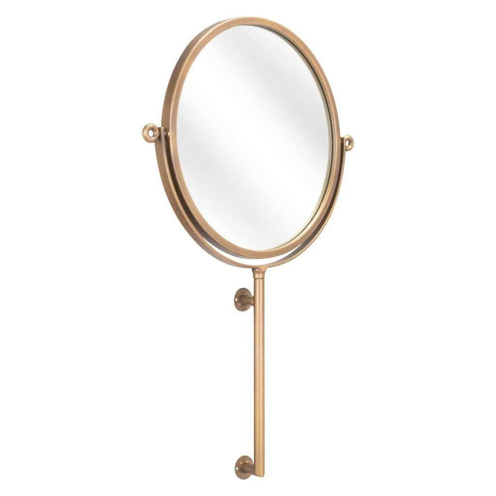 Gold Round Wall Mount Mirror - Homeroots - Flyclothing LLC