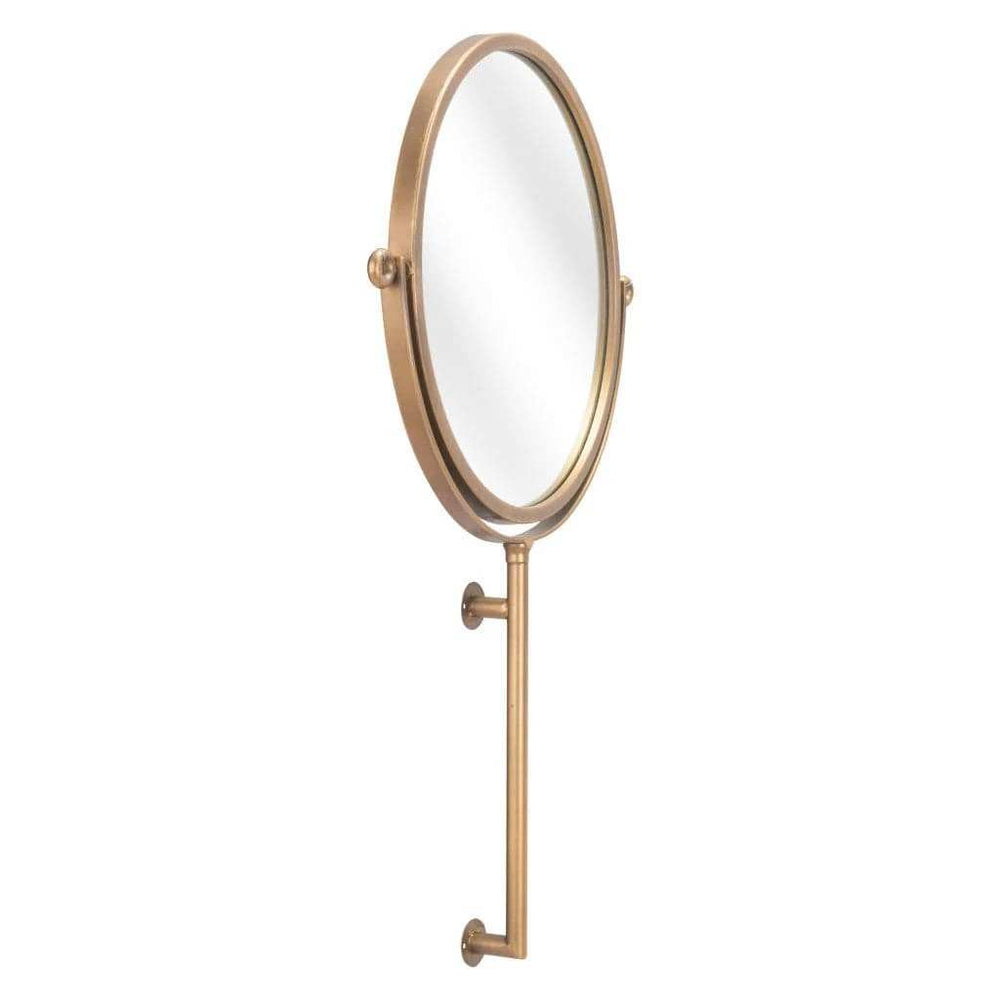 Gold Round Wall Mount Mirror - Homeroots - Flyclothing LLC