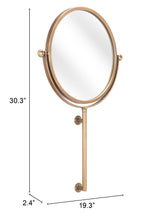 Gold Round Wall Mount Mirror - Homeroots - Flyclothing LLC