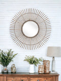 Gold Tribal Round Mirror - Homeroots