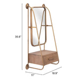 36" Gold Steel Framed Accent Mirror - Homeroots - Flyclothing LLC