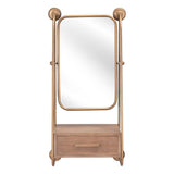 36" Gold Steel Framed Accent Mirror - Homeroots - Flyclothing LLC