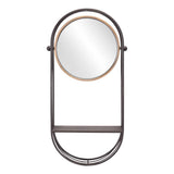 Industrial Gray Mirror Shelf - Homeroots - Flyclothing LLC
