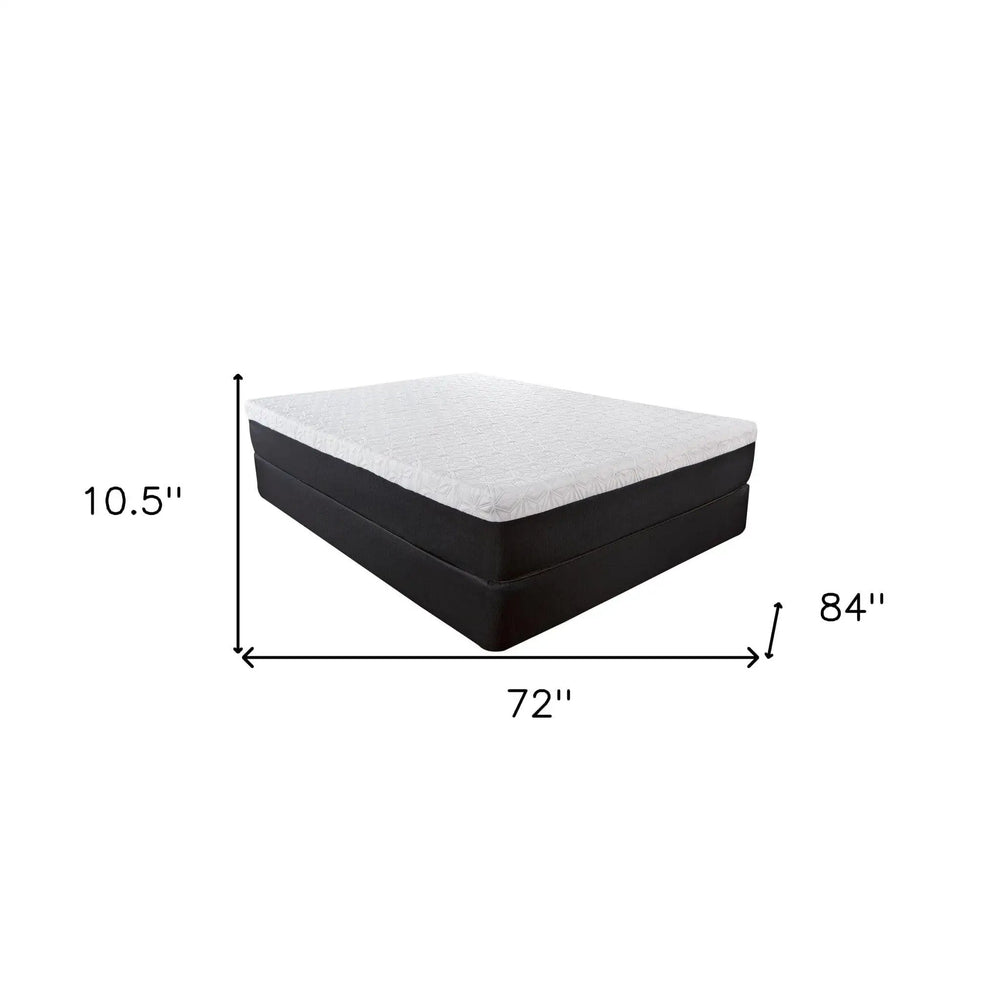 10.5" Lux Gel Infused Memory Foam And High Density Foam Mattress Cal King - Homeroots