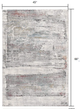 4' X 6' Gray Abstract Irregular Blocks Area Rug - Homeroots