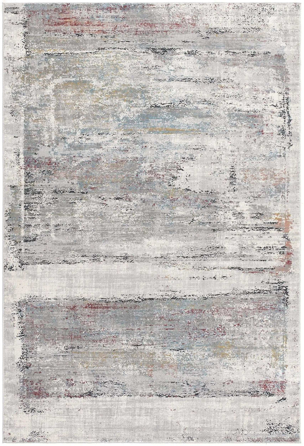 4' X 6' Gray Abstract Irregular Blocks Area Rug - Homeroots - Flyclothing LLC