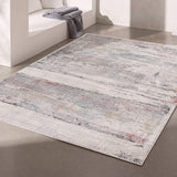 5' X 8' Gray Abstract Irregular Blocks Area Rug - Homeroots - Flyclothing LLC