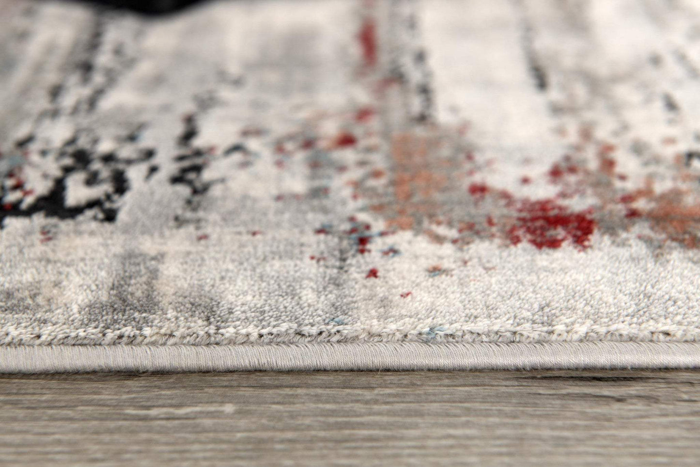 5' X 8' Gray Abstract Irregular Blocks Area Rug - Homeroots - Flyclothing LLC