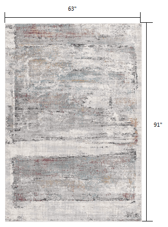 5' X 8' Gray Abstract Irregular Blocks Area Rug - Homeroots - Flyclothing LLC