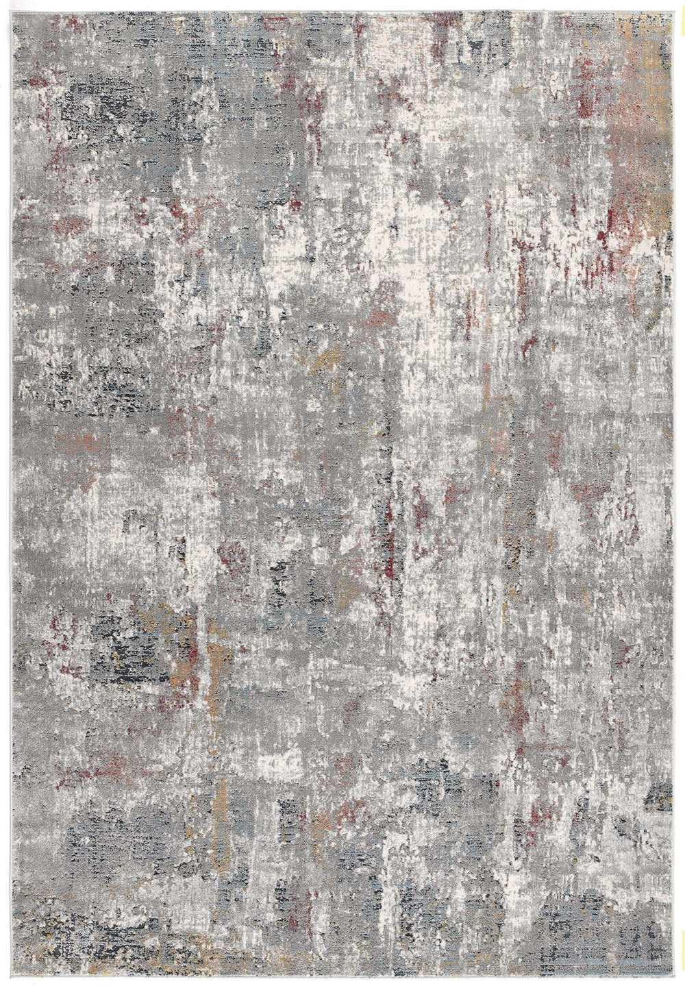 5' X 8' Gray And Ivory Abstract Area Rug - Homeroots - Flyclothing LLC
