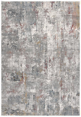 5' X 8' Gray And Ivory Abstract Area Rug