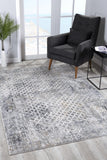 4' X 6' Gray And Ivory Distressed Area Rug - Homeroots