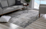 4' X 6' Gray And Ivory Distressed Area Rug - Homeroots
