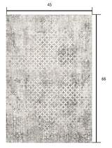 4' X 6' Gray And Ivory Distressed Area Rug - Homeroots - Flyclothing LLC