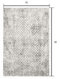 4' X 6' Gray And Ivory Distressed Area Rug - Homeroots - Flyclothing LLC