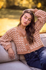 SO ME Soft Chenille Yarn Textur Button Sweater Cardigan - Trendsi - Flyclothing LLC